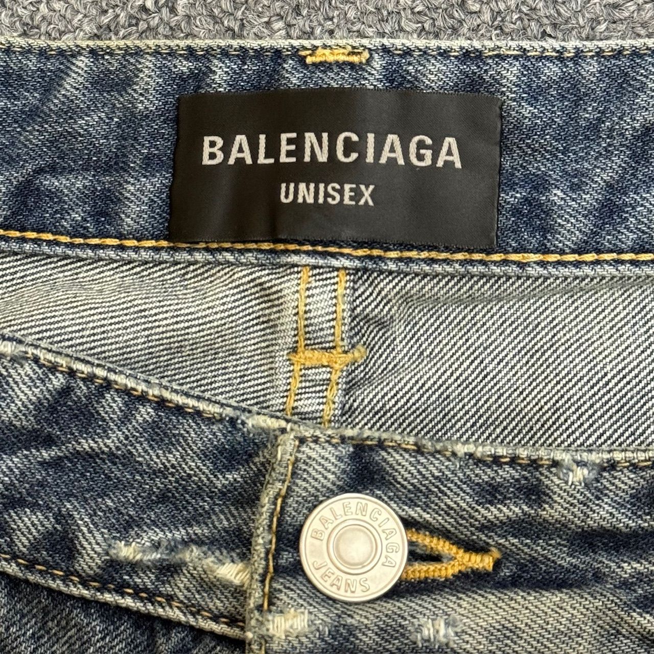 国内正規 BALENCIAGA 23SS BAGGY PANTS DISTRESSED WIDE LEG