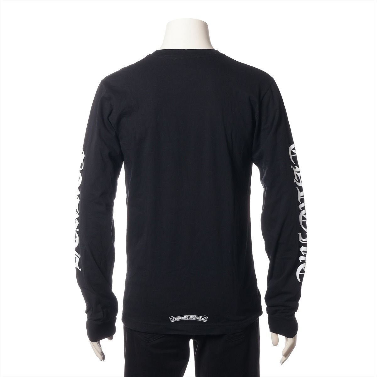 CHROME HEARTS ネックロゴ ロングTシャツ 長袖 メンズ M 黒 ブラック 