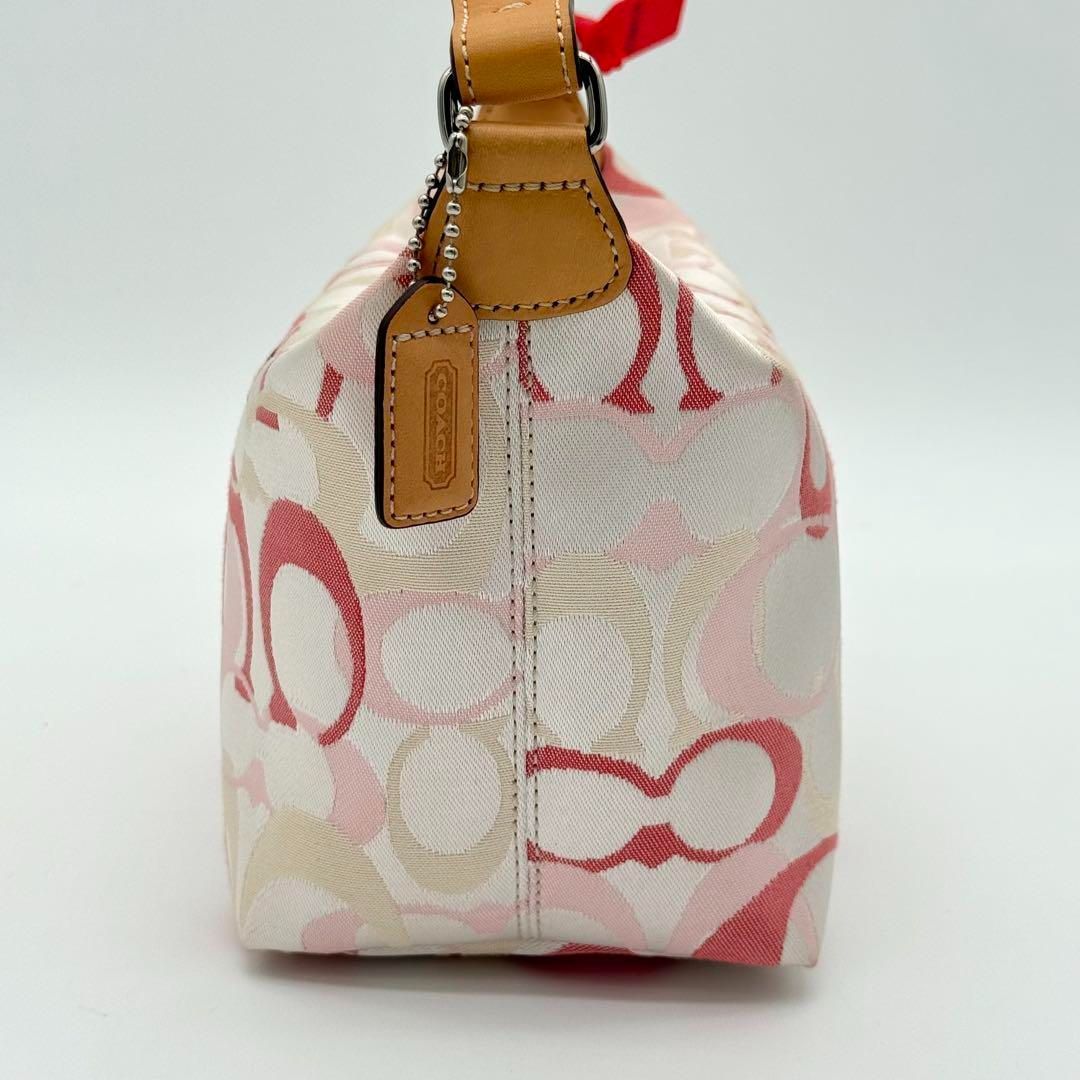 極美品】COACH シグネチャー バニティ ポーチ ミニバッグ