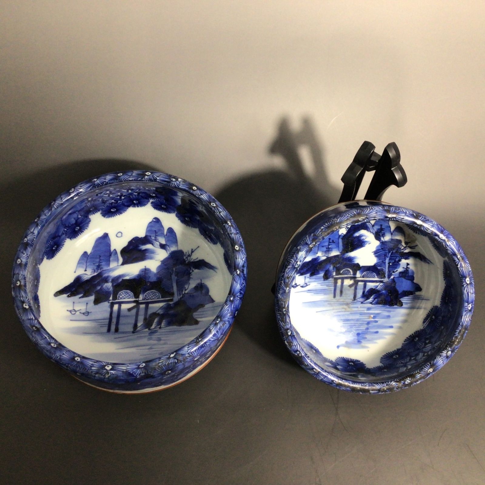 古伊万里 伊万里染付草花文鉢 江戸時代後期から明治時代頃 染