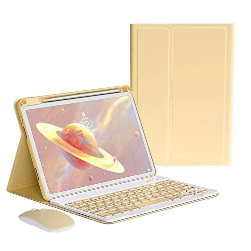 iPadAir5iPadAir4iPadPro11_イエロー iPad Air 5 iPad Air 4 キーボードケース ワイヤレス マウス付き 2022 iPadPro11 第4321世代 キーボード カバー Apple Pencil 収納 充電対応 取り