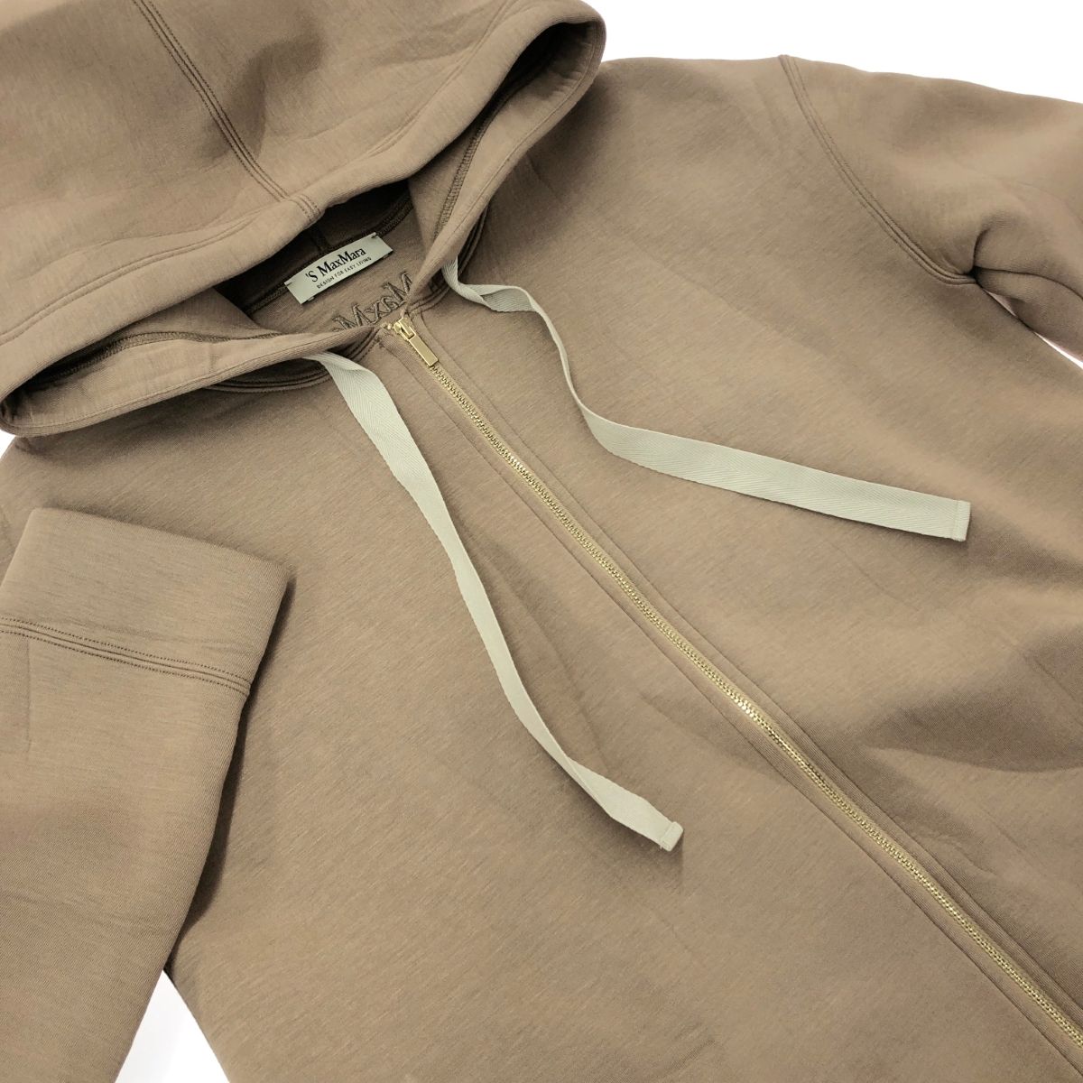 美品 S MAX MARA マックスマーラ The Cube ボンディング パーカー サイズ:表記無し  ベージュ  レディース 　241007001426 美品 S MAX MARA マックスマーラ The Cube ボンディング パーカー