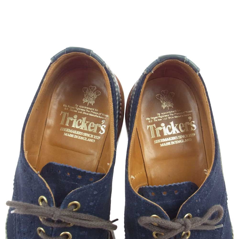 Tricker's トリッカーズ その他靴 M5095 GRAND GLOBAL別注 スエードコンビ ウイングチップ シューズ コマンドソール  UK9【中古】 Tricker's トリッカーズ その他靴 M5095 GRAND GLOBAL別注 スエード