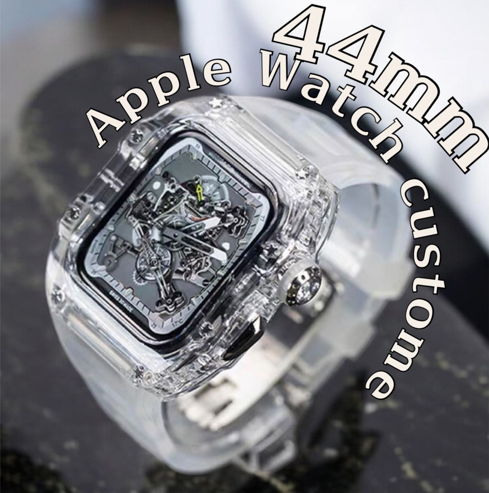 45mm 44mm対応 アップルウォッチバンド ラバーベルト - カバー Apple Watch ケース スポーツ用76