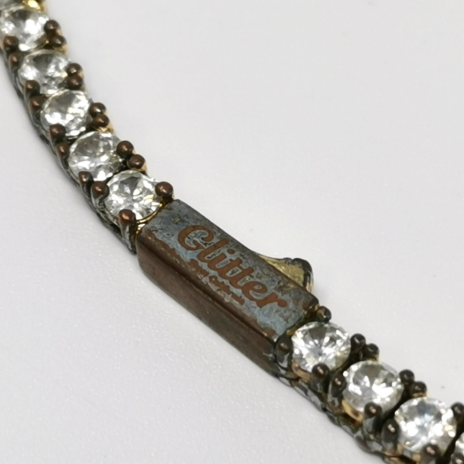 GLITTER グリッター ネックレス シルバー系 くすみあり 錆あり 中古品 