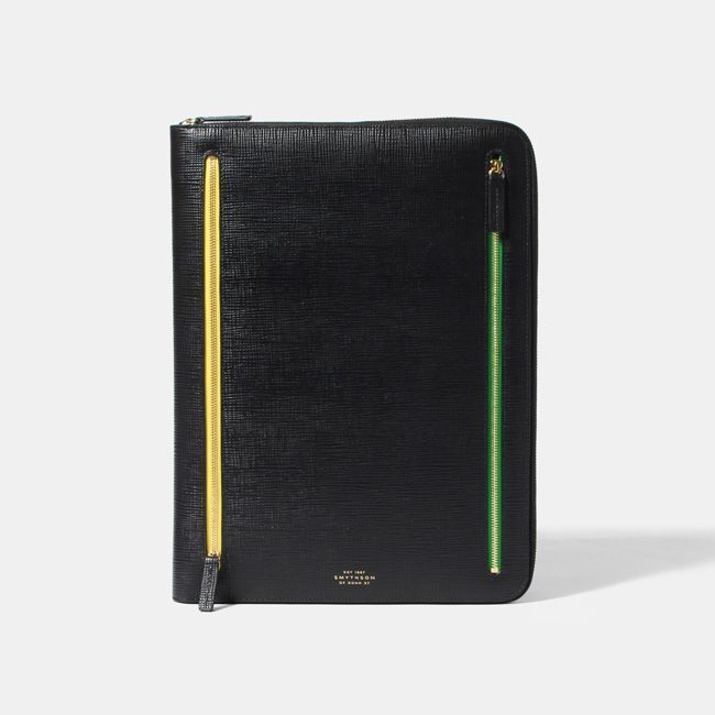 美品 smythson スマイソン フォリオケース クラッチバッグ