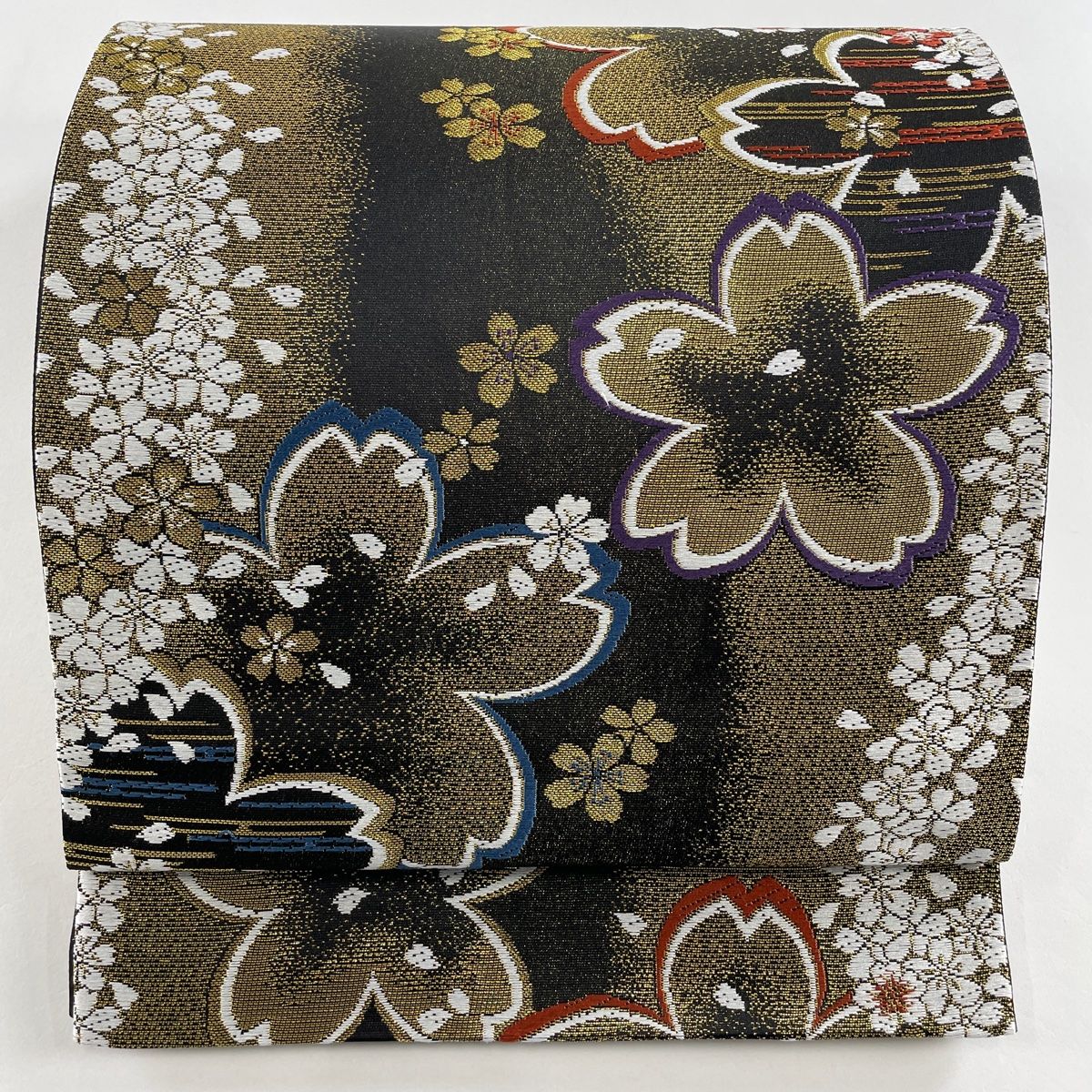 袋帯 美品 秀品 桜 金糸 箔 黒 六通 正絹 【中古】 - メルカリ