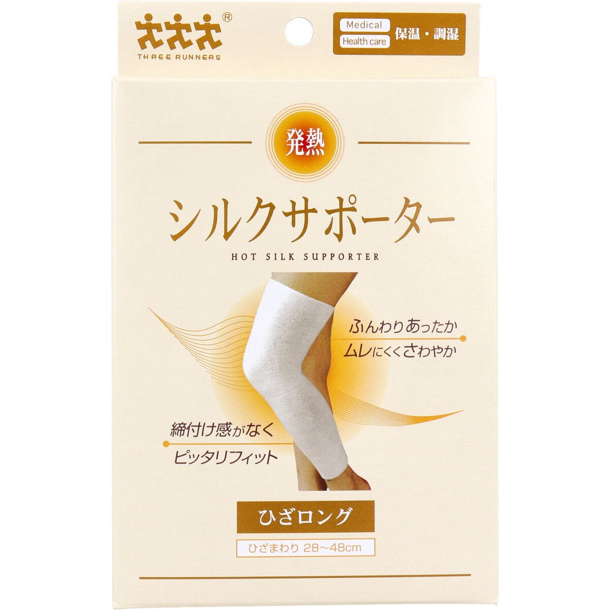 美浜卸売-ORS5426 発熱シルクサポーター ひざ用ロング １枚入×6個セット