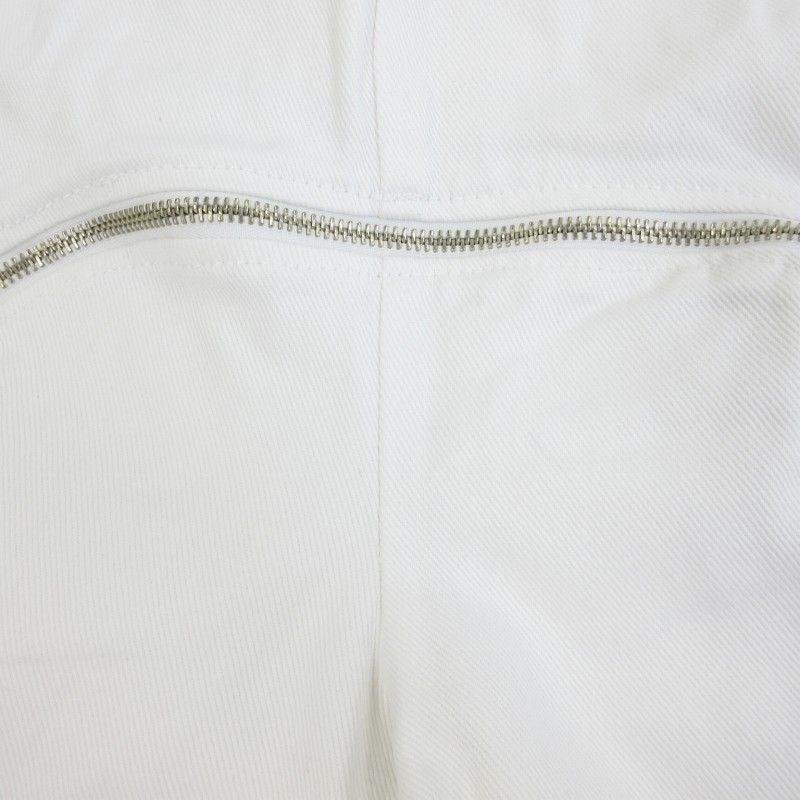 ギマガス Gimaguas 美品 ジップ トラウザーズ ストレート 36 白  