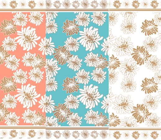 【白磁用・セット割】アナスタシア転写紙 3色セット　ポーセラーツ　転写紙