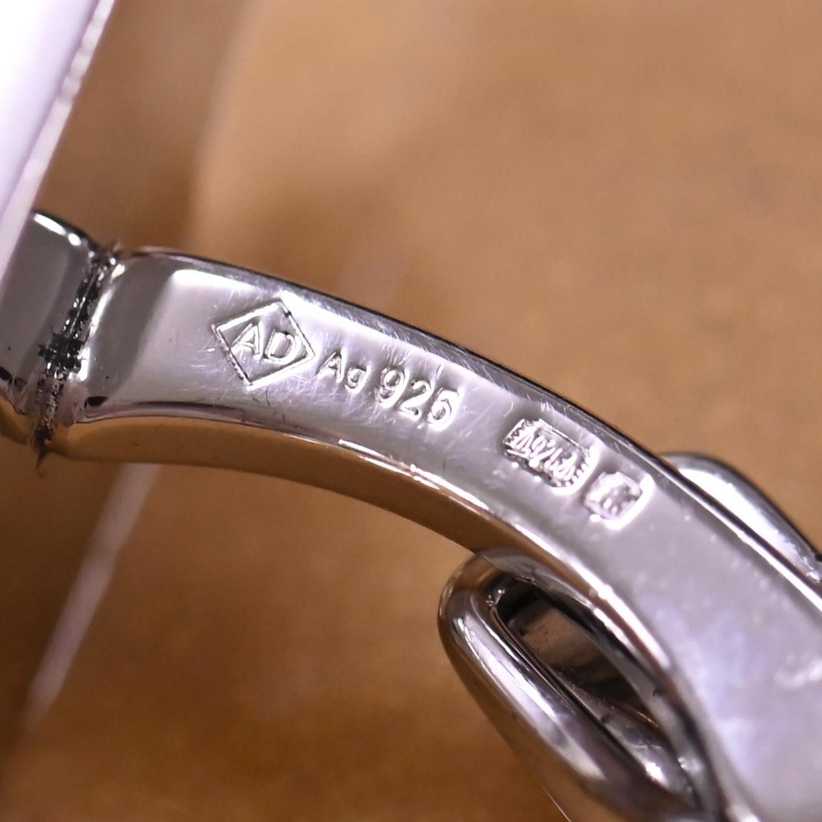 本物 美品 ダンヒル 虎目石×SV925 タイガーアイ スターリングシルバー  