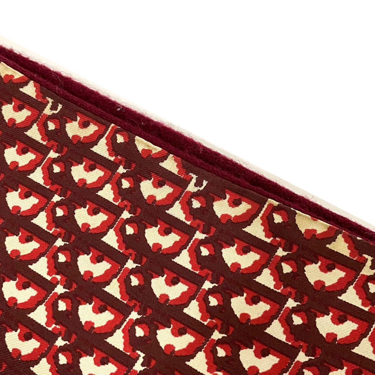 U【Dior】マフラー トロッター ボルドー 総柄 Christian Dior