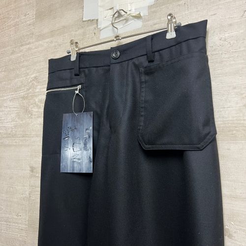 SUNSEA サンシー 22AW 28th N.M Thickened w 耳 Wide Pants ワイドパンツ ブラック size3  タグ付き【中目黒B09】 - メルカリ