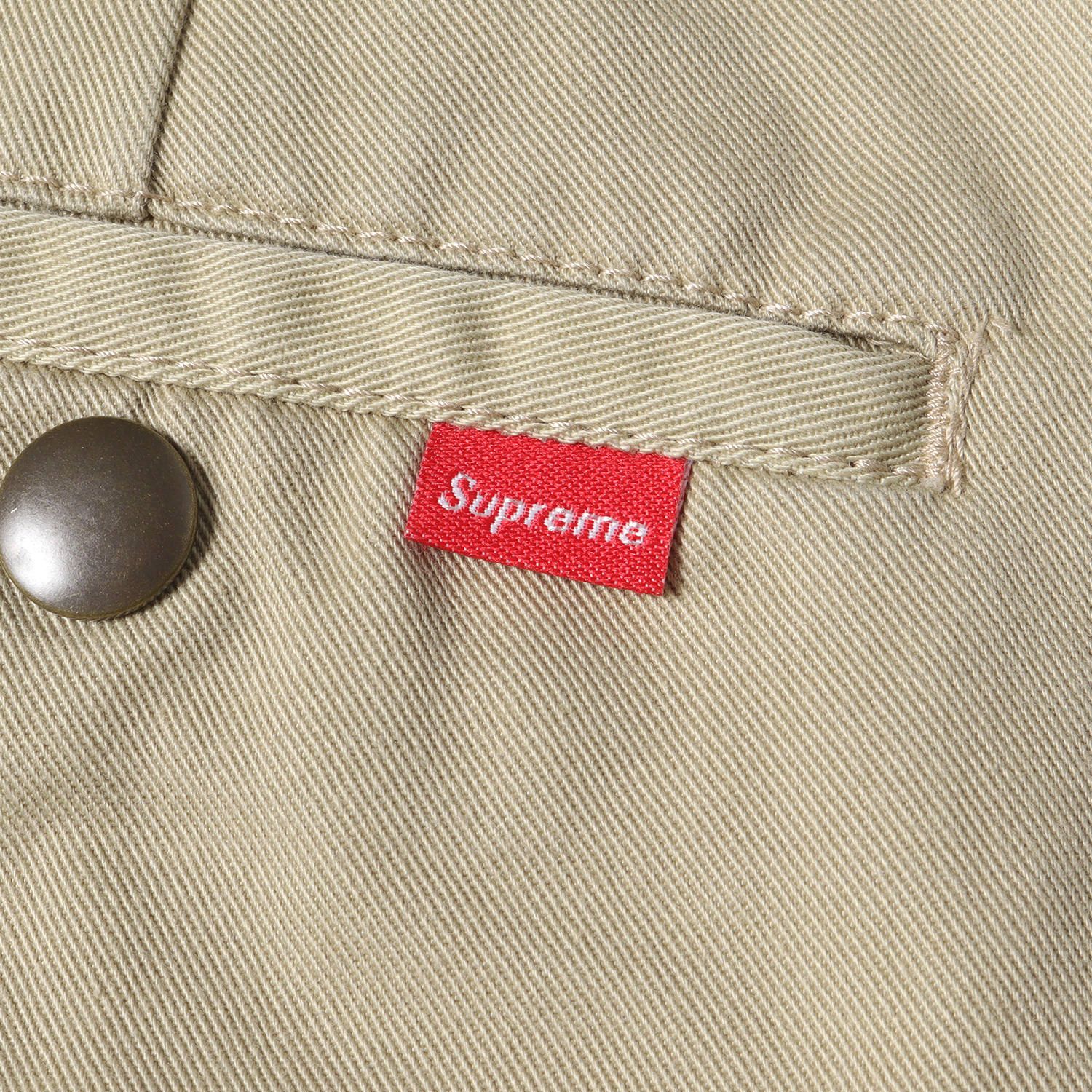 美品 supreme ワークパンツ カーキ 32