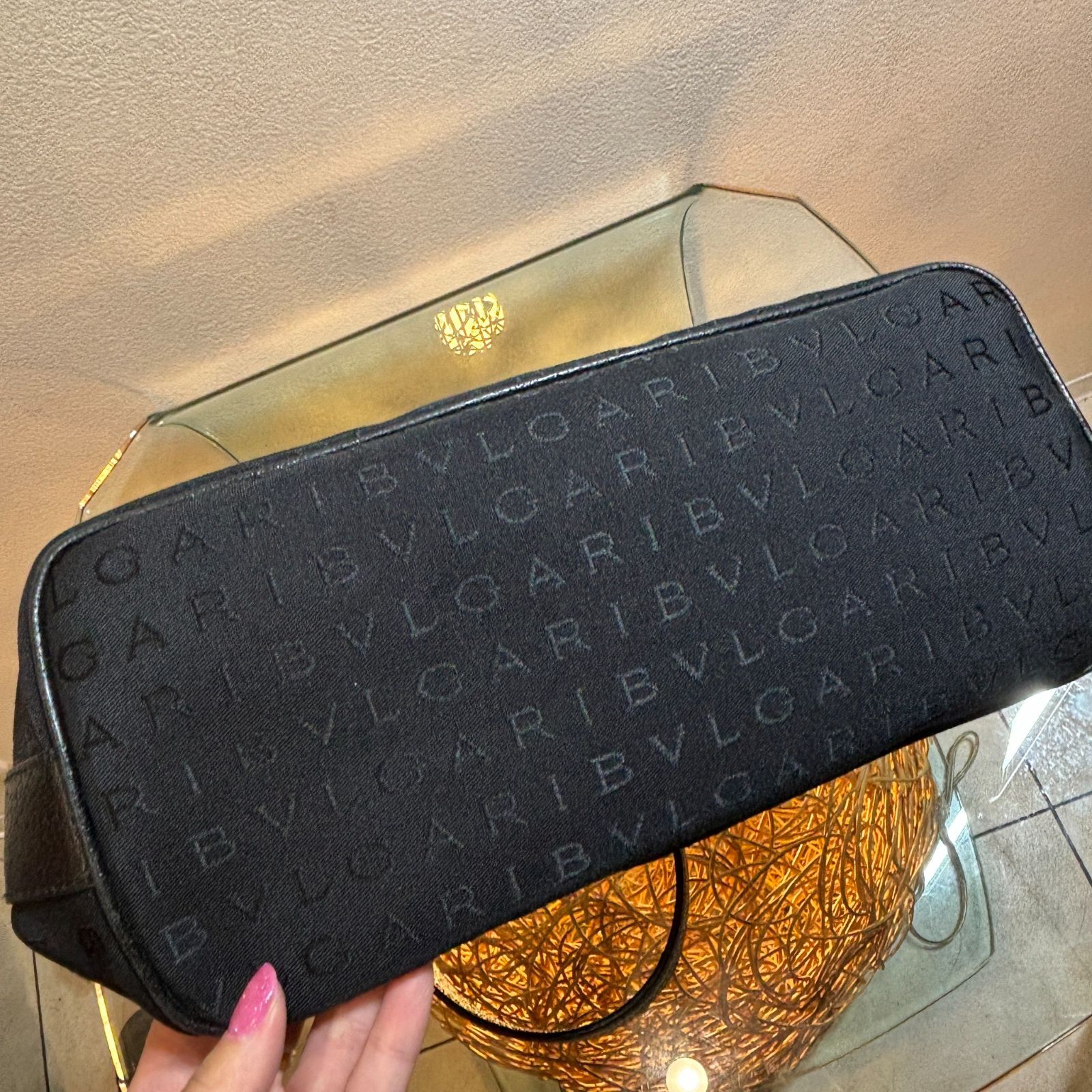 ΩNA2505 上品！BVLGARI ブルガリ ワンショルダーバッグ 肩掛け ロゴ 