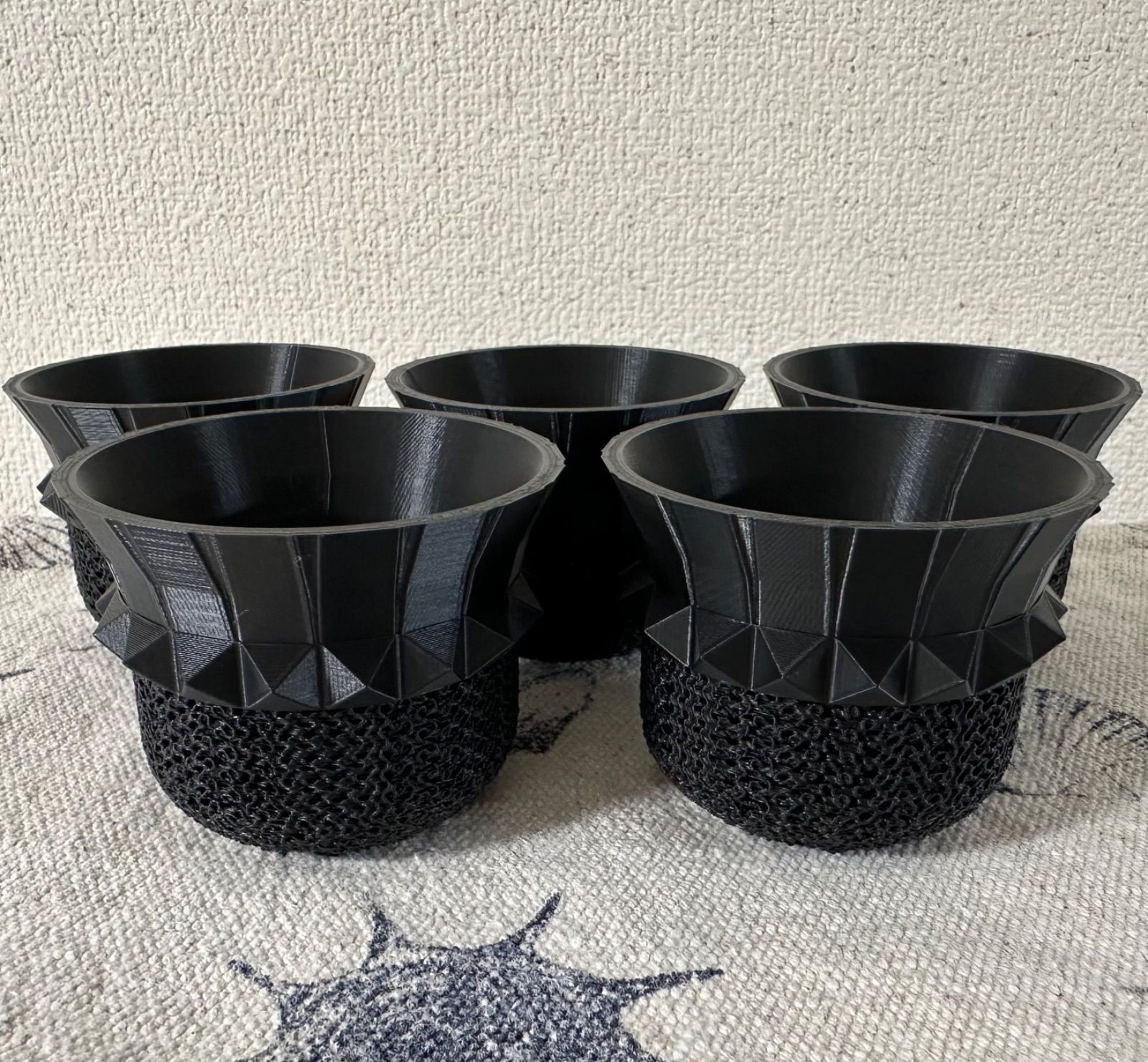 3Dプリンター鉢　C2 ヨイデザイン　アガベ　２個セット　鉢　観葉植物 3Dプリンター鉢 C2 ヨイデザイン アガベ 2個セット 鉢 観葉植物