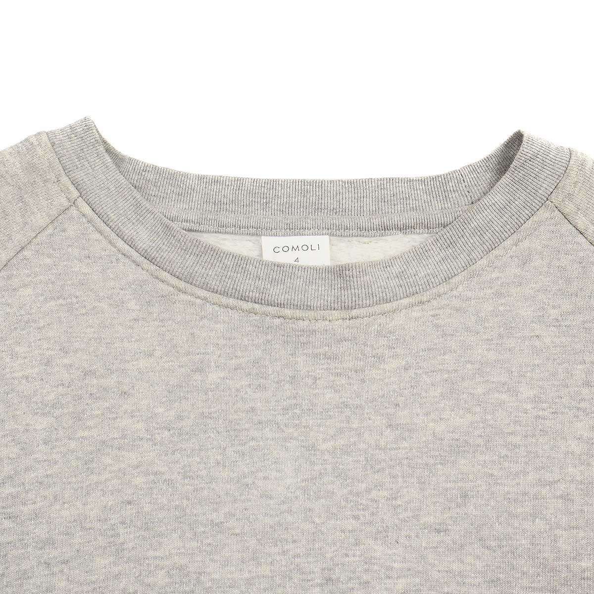 値下げ　COMOLI コモリ　スウェット　グレー COMOLI コモリ 22AW コットン吊裏毛クルーネックスウェット