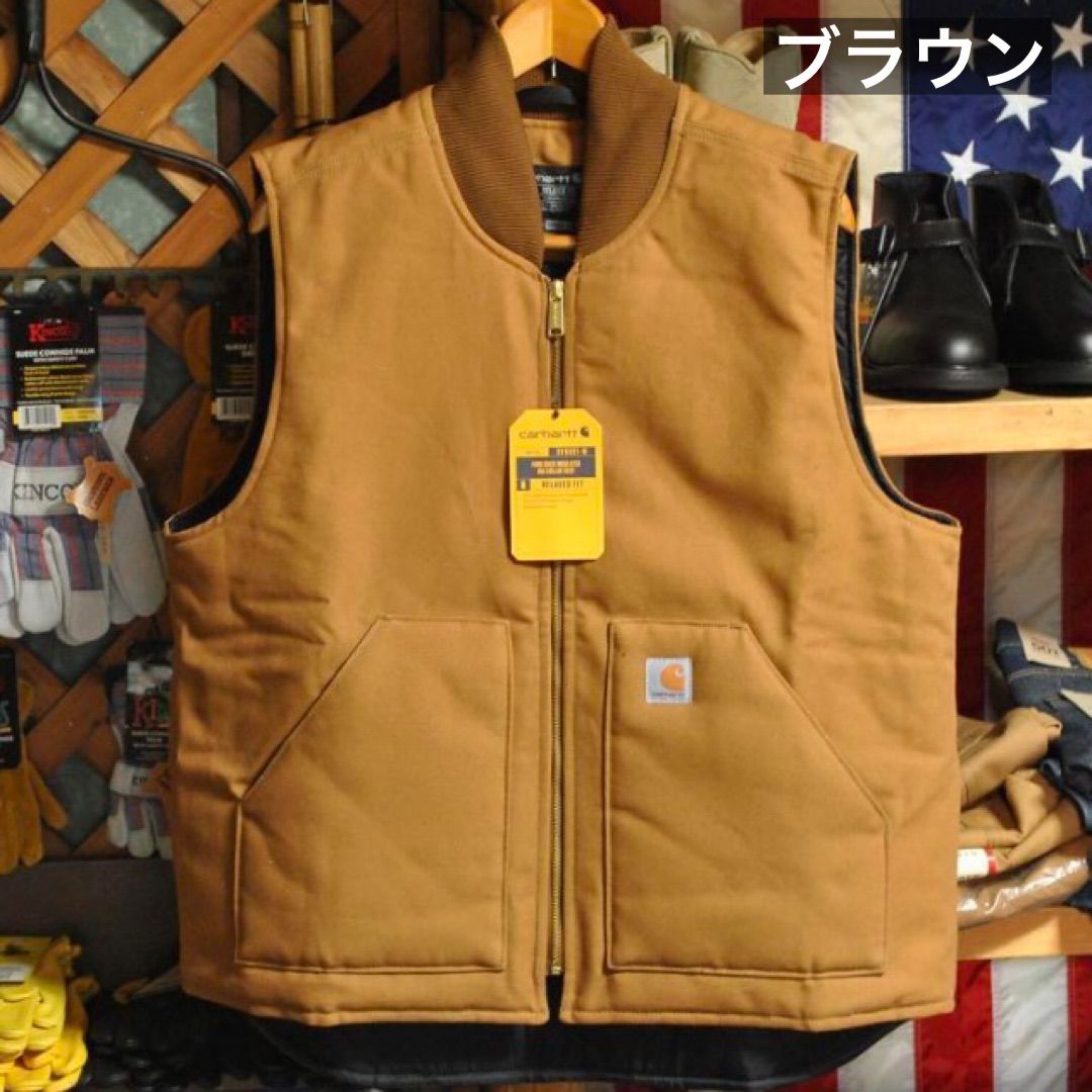 USAカーハートCARHARTT#V01ダックベスト☆ワークベスト アウトドア 焚き火 焚火 キャンプ バイク アメカジ - メルカリ