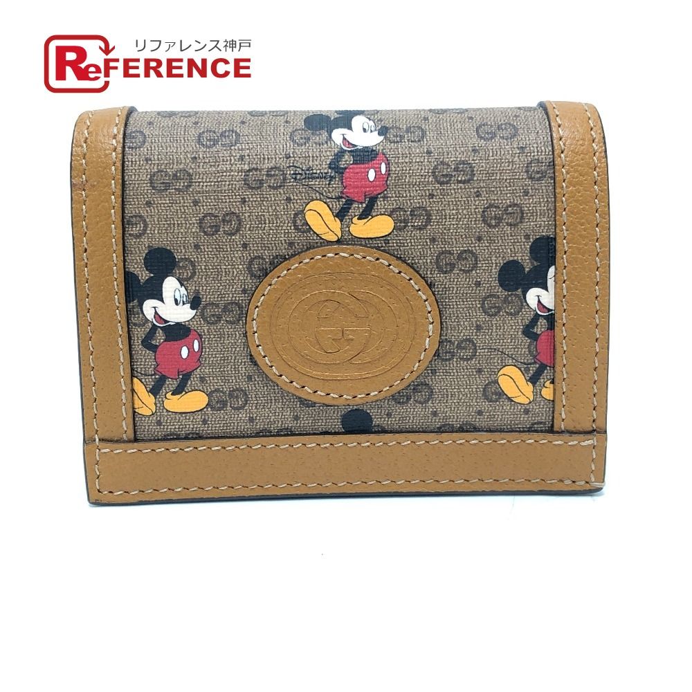 極美品　GUCCI　 グッチ 折り財布 ディズニードナルド GGスプリーム GUCCI×ディズニー GGスプリーム ドナルドダック 二つ折り財布