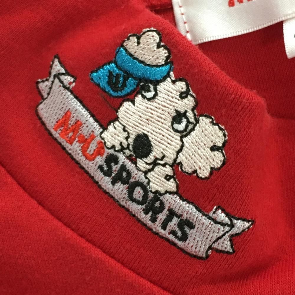 ☆SALE価格☆MUスポーツ 長袖ハイネックシャツ レッド ラインストーン