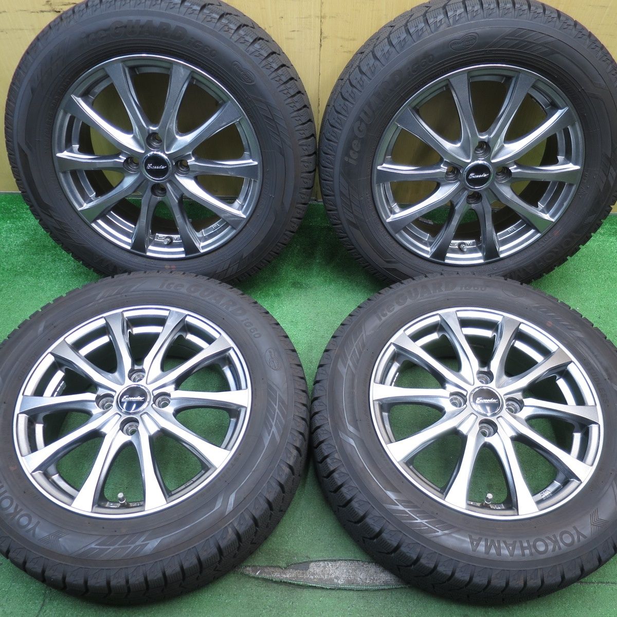 バリ溝 23年 キレイ 9.5分 スタッドレス 185|65R15 ヨコハマ アイスガード iG60 Exceeder エクシーダー 15インチ PCD100|4H 5051902NJス