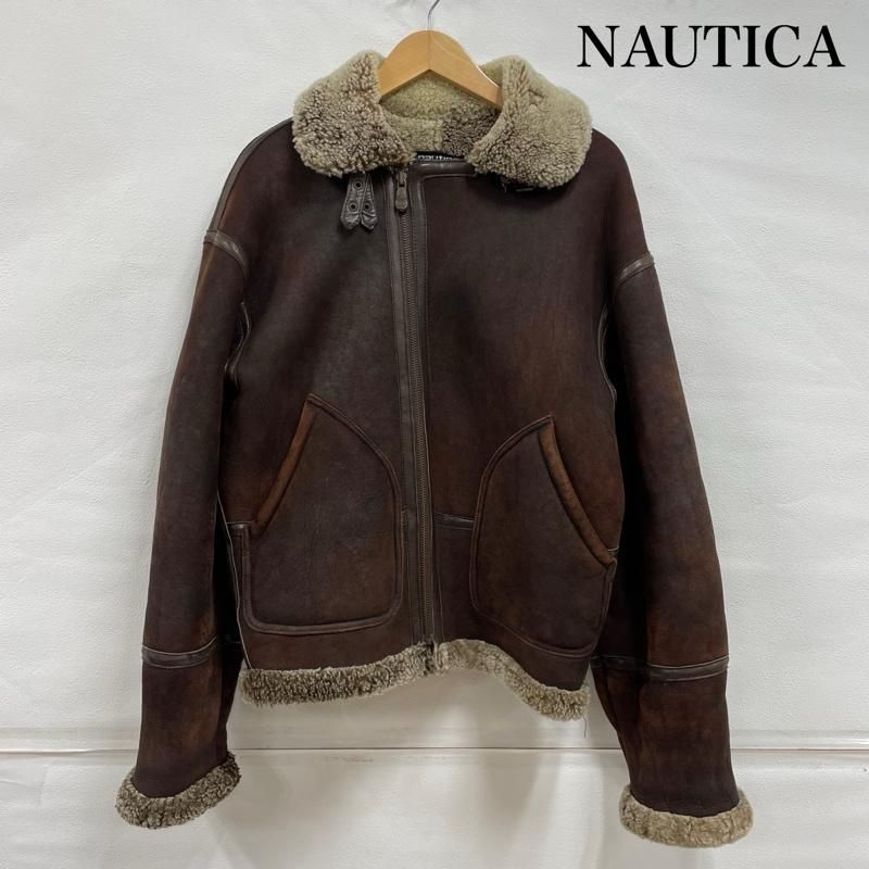 NAUTICA ノーティカ ジャケット 上着 ジャンパー ブルゾン ムートン ジャケット コート ボア レザー フライト B3