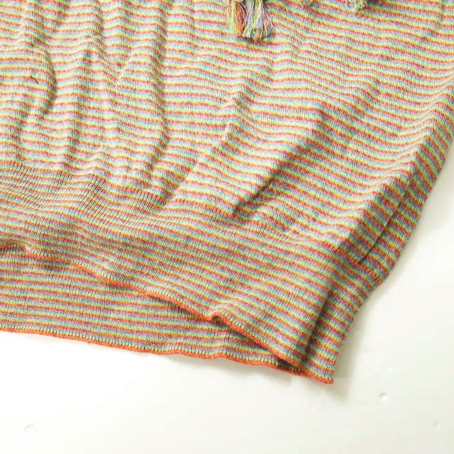 新品 LOEWE x Paula's Ibiza ロエベ パウラズ イビザ 19AW 別注 イタリア製 PAULA NET SWEATER  マルチボーダーフリンジクルーネックニット H3299250SM M MULTICOLOR セーター プルオーバー - メルカリ