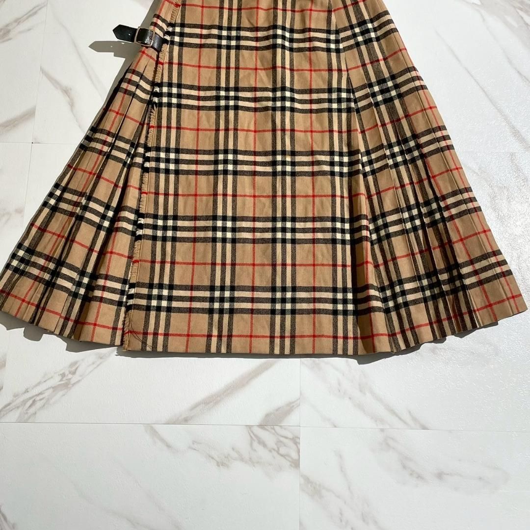 希少大きいサイズ】BURBERRY ラップスカート ノバチェック プリーツ