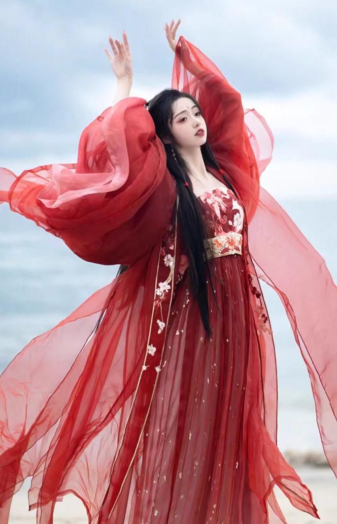 HF-20美しい花刺繍 宮廷風漢服 豪華ドレス コスプレ イベント撮影用