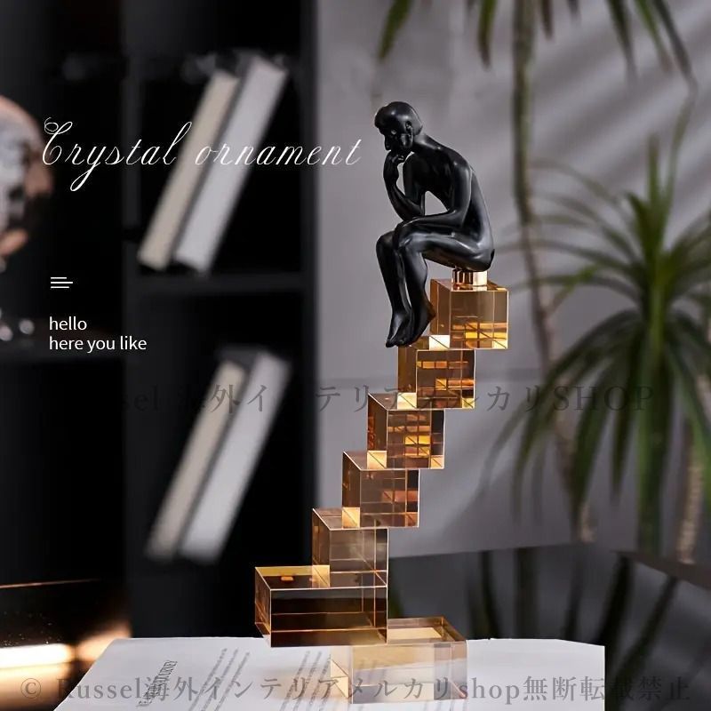 置物 玄関 モダン おしゃれ オブジェ 考える人 インテリア 癒し 飾り