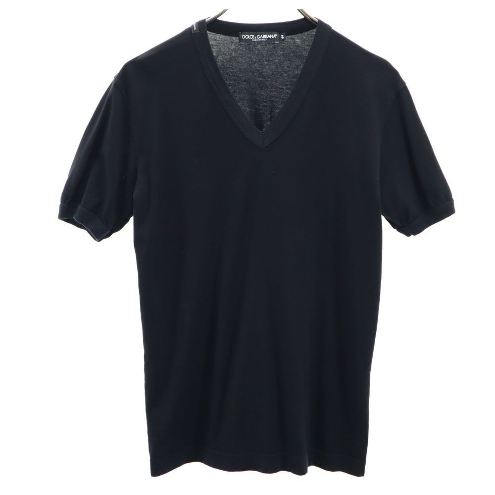 ドルチェアンドガッバーナ イタリア製 半袖 Vネック Tシャツ 44 ブラック DOLCEu0026GABBANA メンズ 古着 【240505】 メール便可