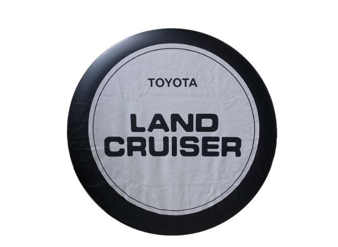 新品！ 海外仕様  トヨタ LAND CRUISER ロゴ スペアタイヤカバー  PVCレザー製  汎用R14/R15/R16/R17