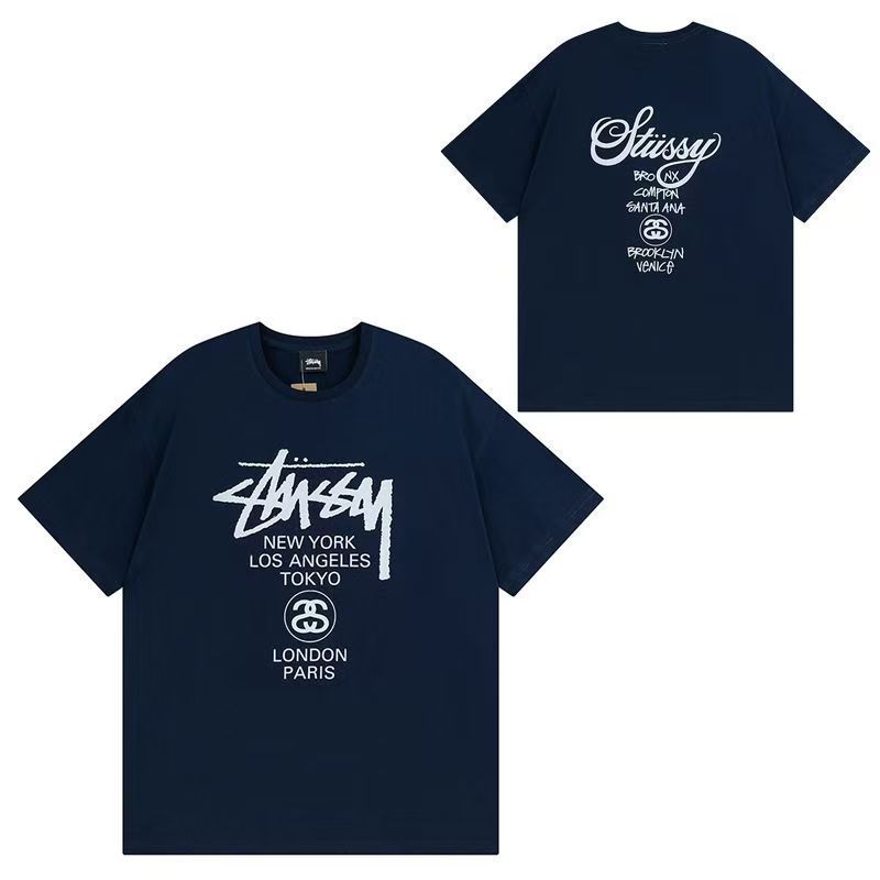 Stussy ショートスリーブ Tシャツ stussy x A BATHING アルファベットプリントショートスリーブT