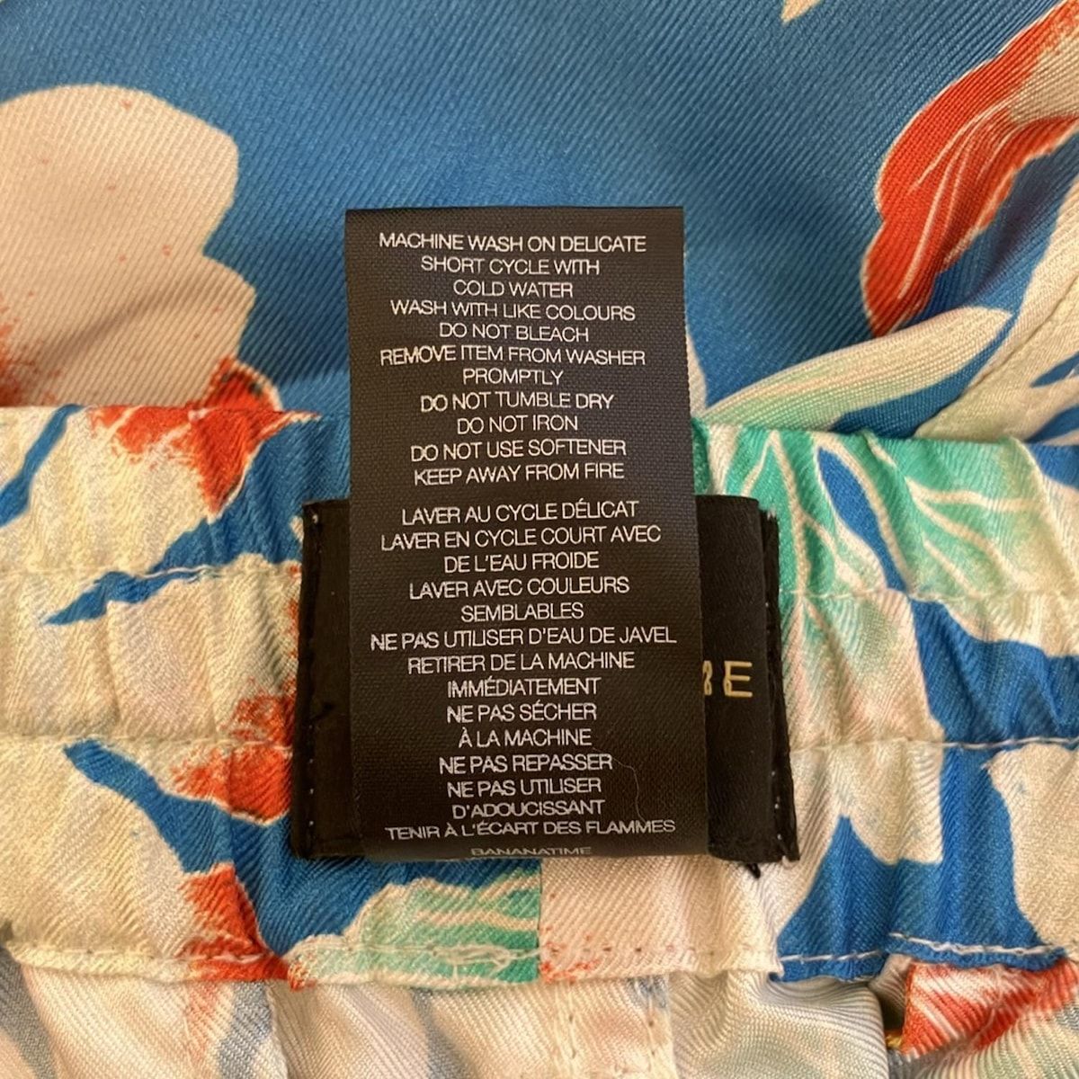 フルレングス|シルク|花柄|ウエストゴム