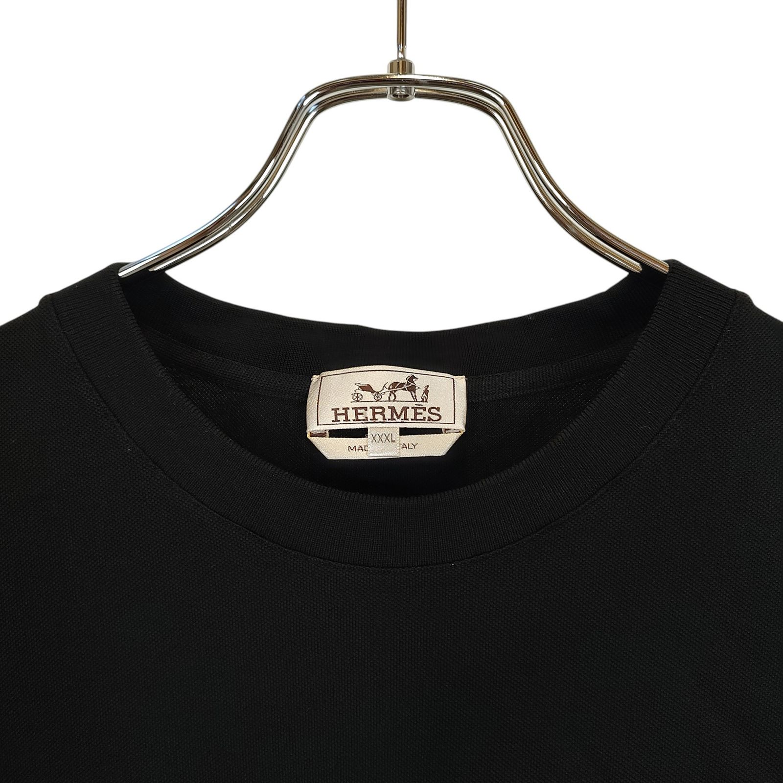 Hermes エルメス H刺繍 鹿の子 ポケット Tシャツ XXXL ブラック - メルカリ