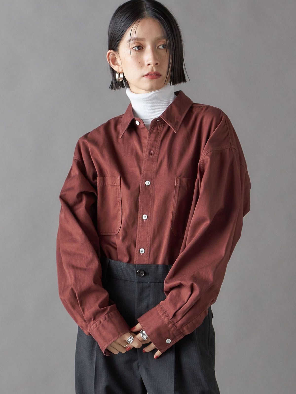 (シップス レディース) SHIPS for women SHIPS NINE CASE:DYED SHIRT 311150630 Brown2