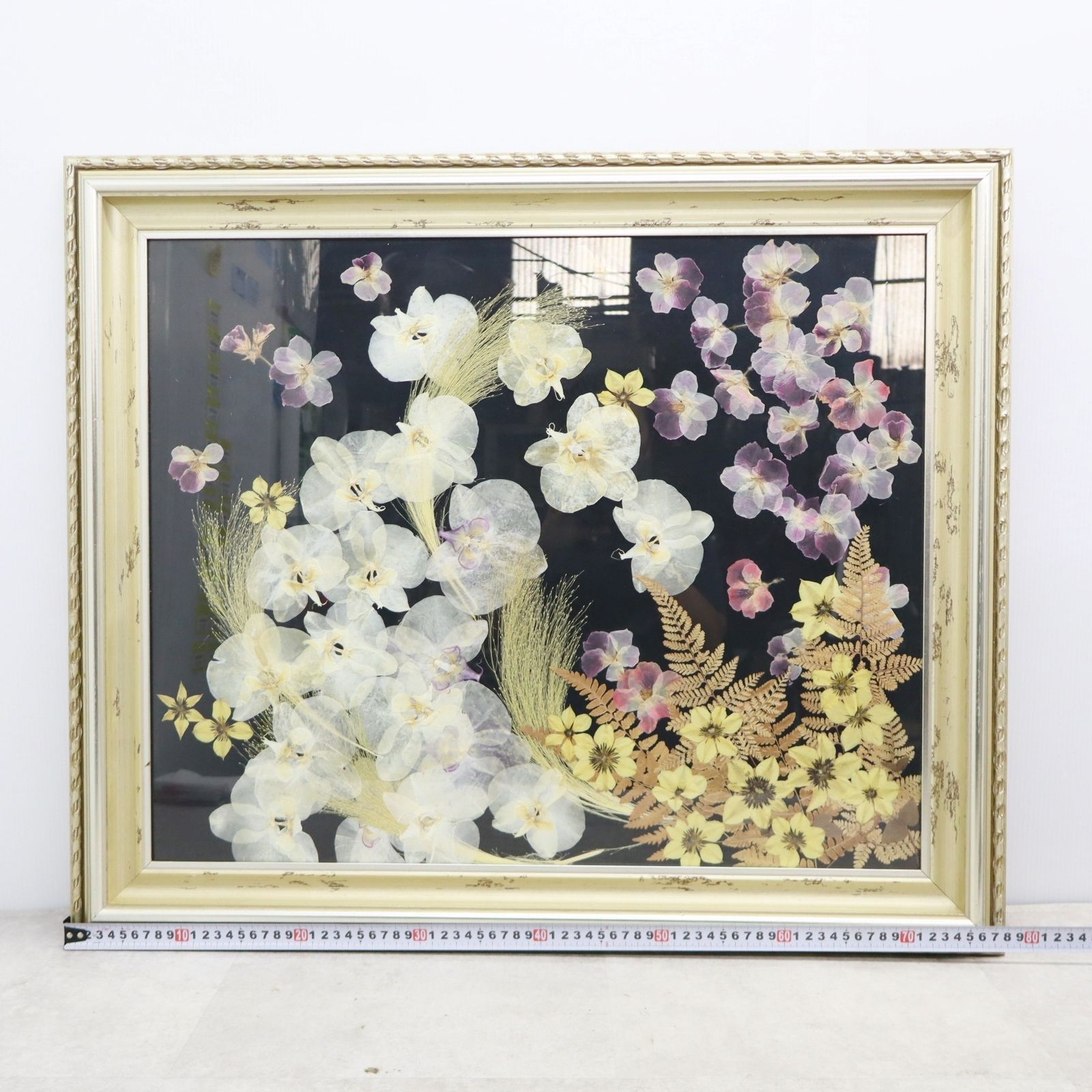 ▽インテリアに!!! 約66×78.5×4cm｜額入り 押し花 ｜ アートフラワー