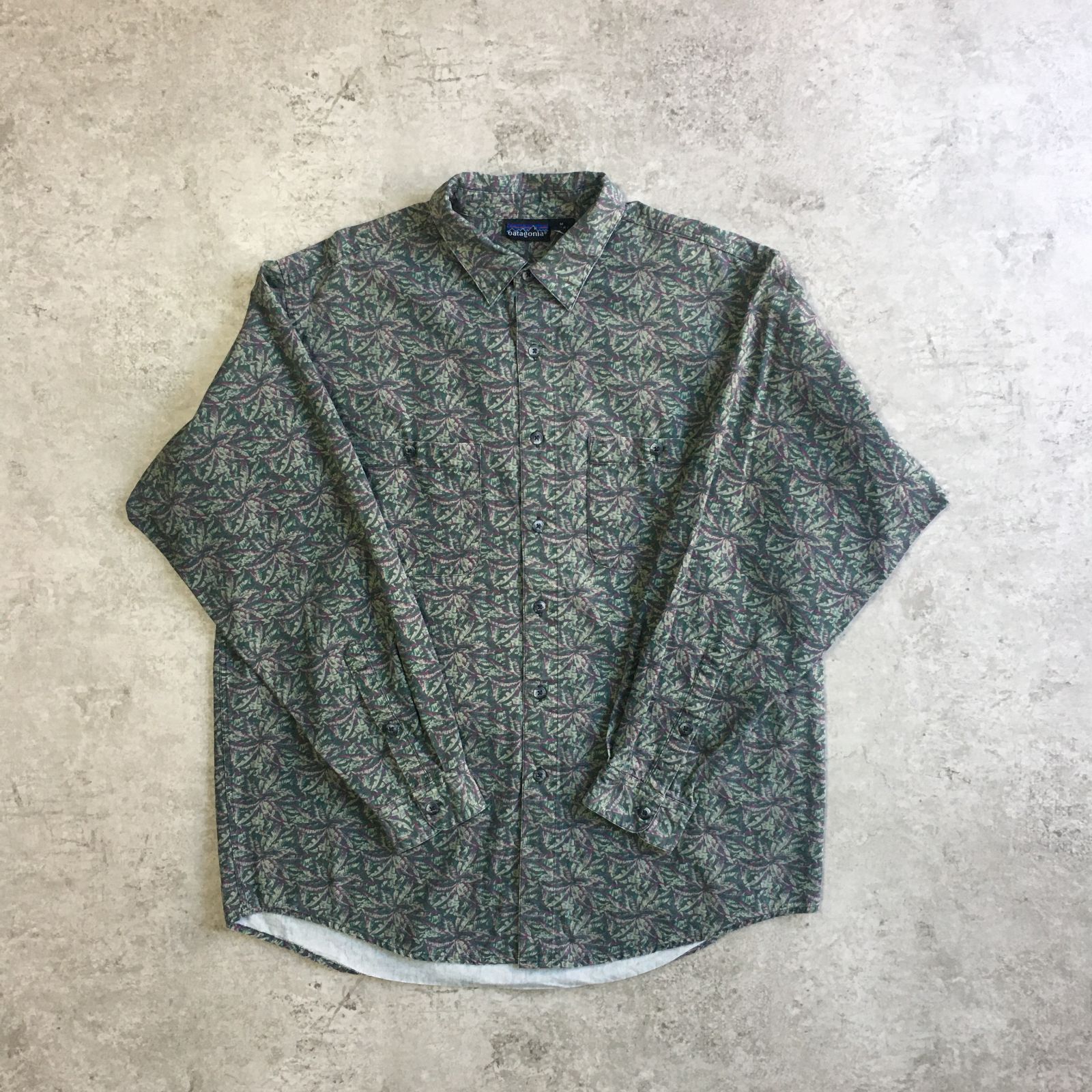 90s patagonia Botanical Pattern Long sleeve shirt パタゴニア ボタニカル柄シャツ 長袖シャツ