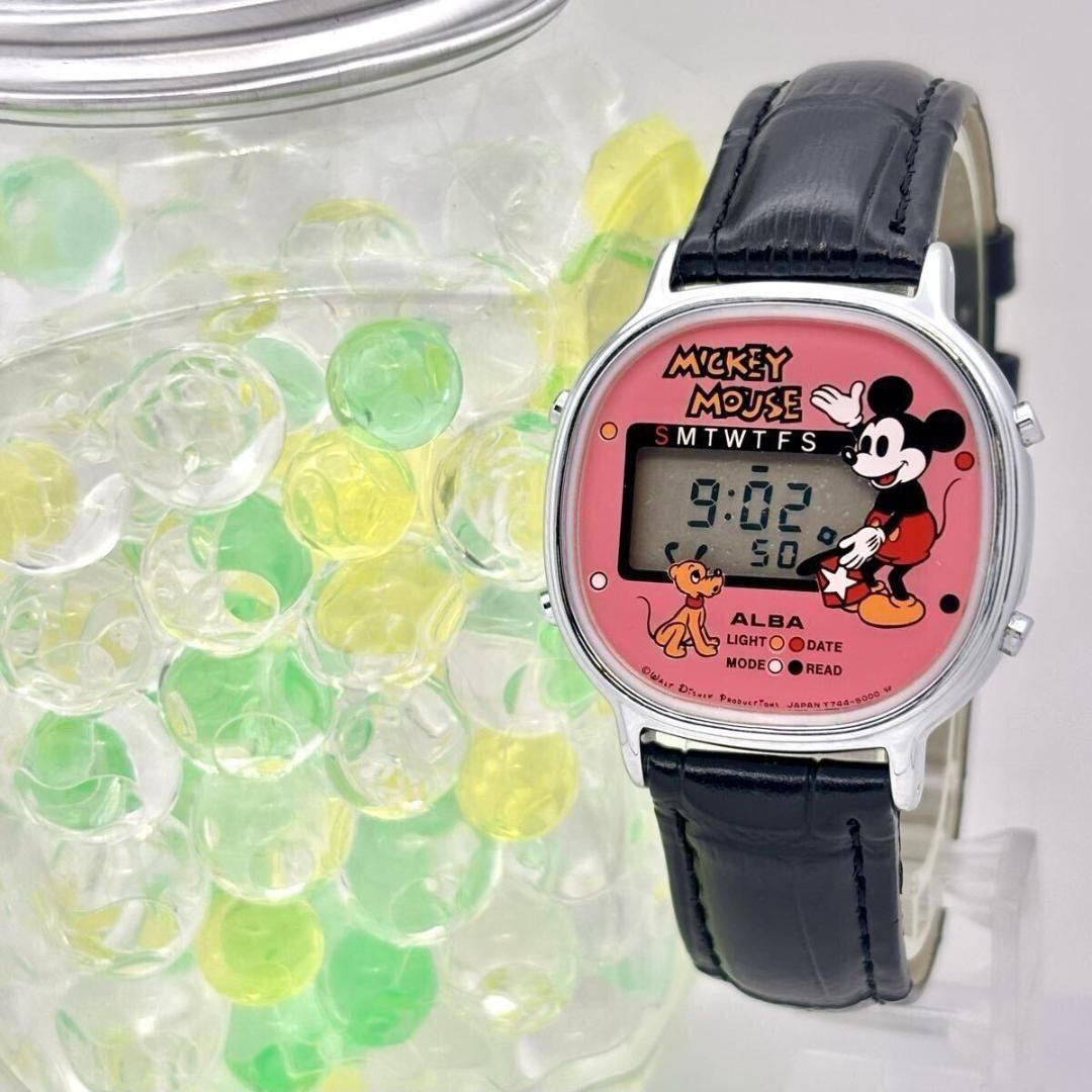 電池 SEIKO セイコー ALBA アルバ ミッキーマウス デジタル ベルト