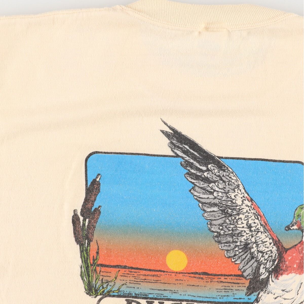 90年代 ジャージーズ Jerzees RUSSELL ラッセル 両面プリント 鳥柄 アニマルプリントTシャツ USA製 メンズM ヴィンテージ /eaa357316