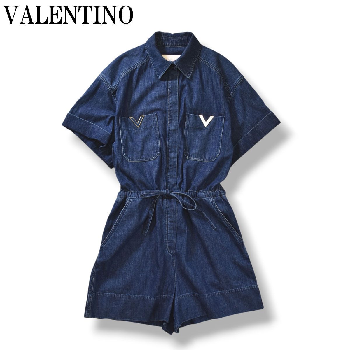 高級】 イタリア製 ヴァレンティノ VALENTINO TUTA IN CHAMBRAY DENIM 