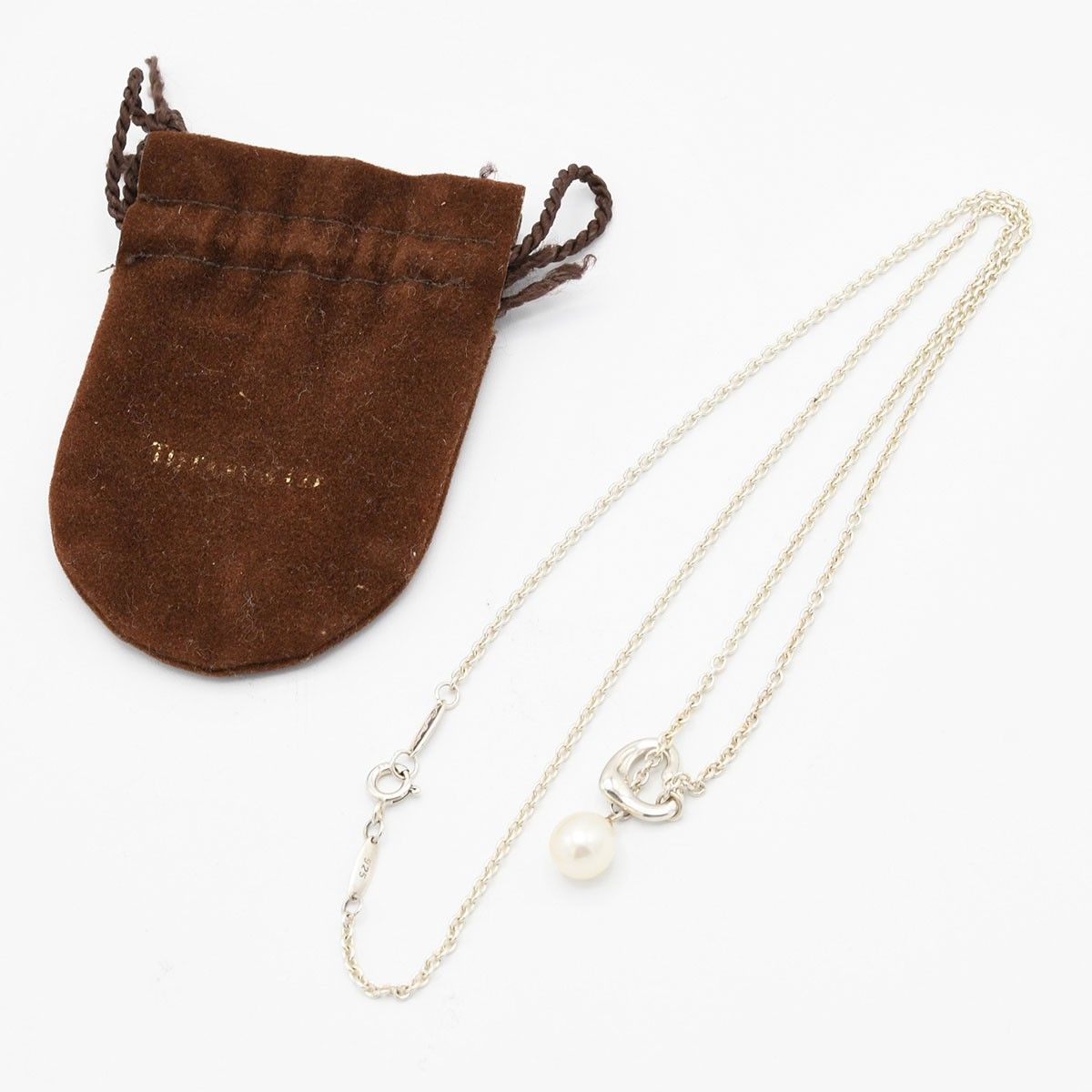 TIFFANY＆Co. ティファニー オープンハート パール ラリアット