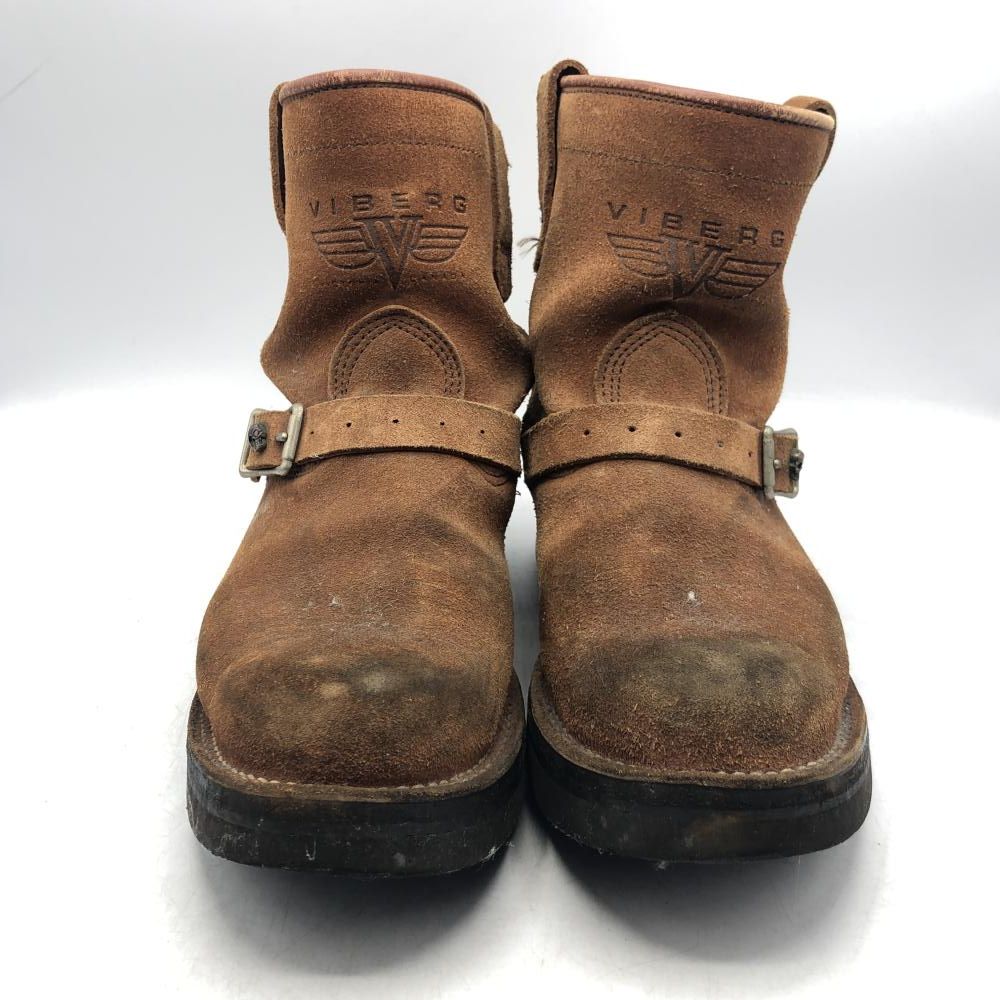 中古品 VIBERG ヴィバーグ ショートエンジニアブーツ スエード