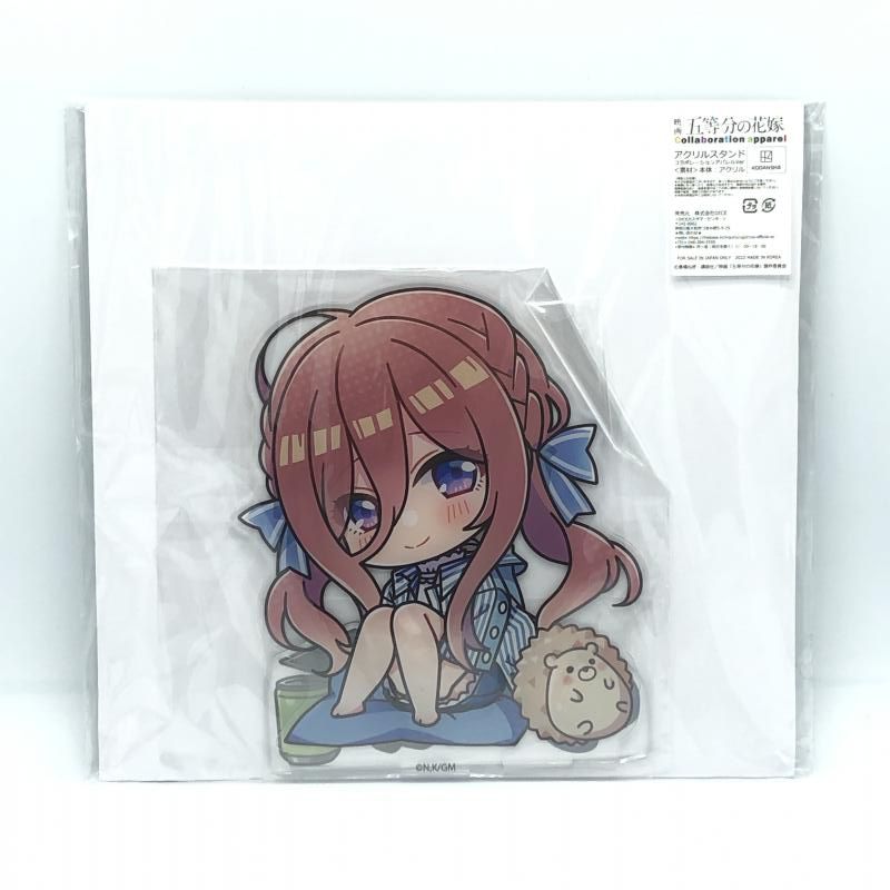 五等分の花嫁　アパレル　コラボ　三玖　アクリルボード 五等分の花嫁 8月11日より描き下ろしグッズ含むコラボアパレル発売!