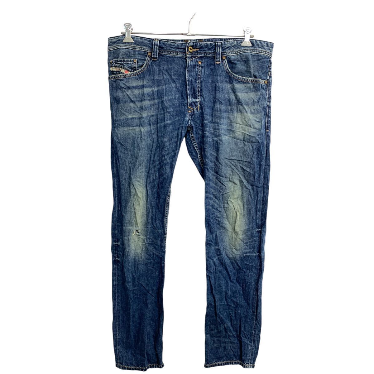 DIESEL デニムパンツ W36 ディーゼル ボタンフライ ビッグサイズ インディゴ コットン 古着卸 アメリカ仕入 2412-675