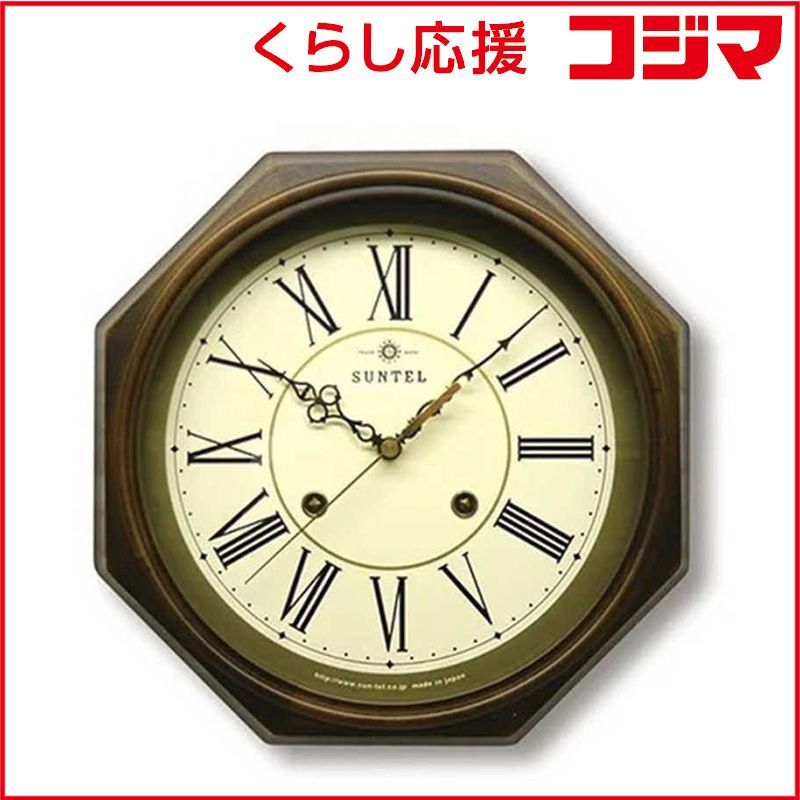 インテック EUスタイルクラシカル 掛け時計 ローマ文字 QL675-R アンティークブラウン QL675_R