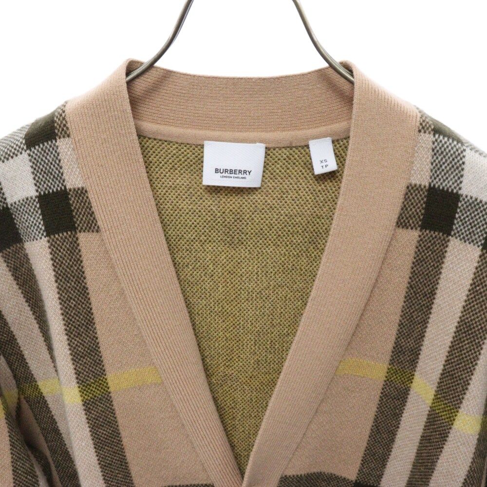 BURBERRY (バーバリー) 22AW WILMORE CHECK CARDIGAN ウィルモアチェックカーディガン 8054098 ブラウン