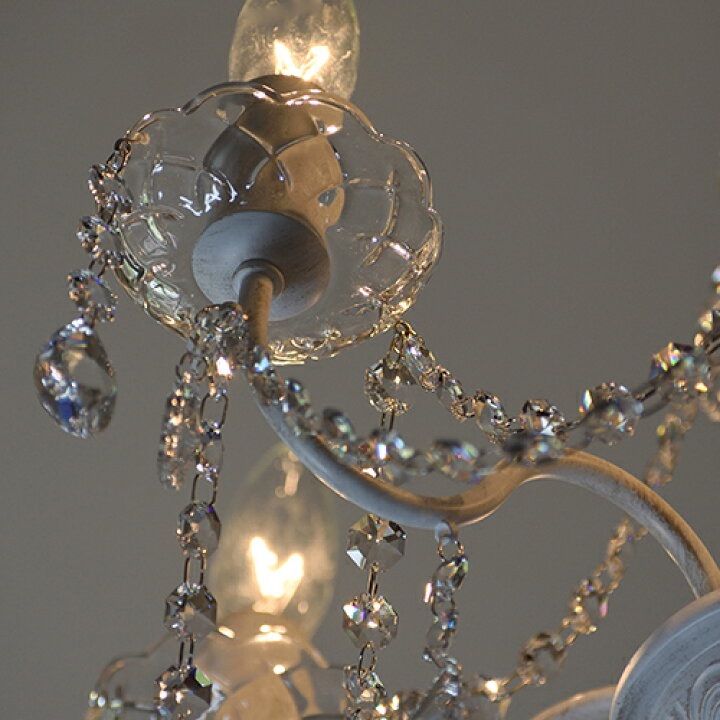 アスフォークリスタル使用 6灯シャンデリア ボニータ