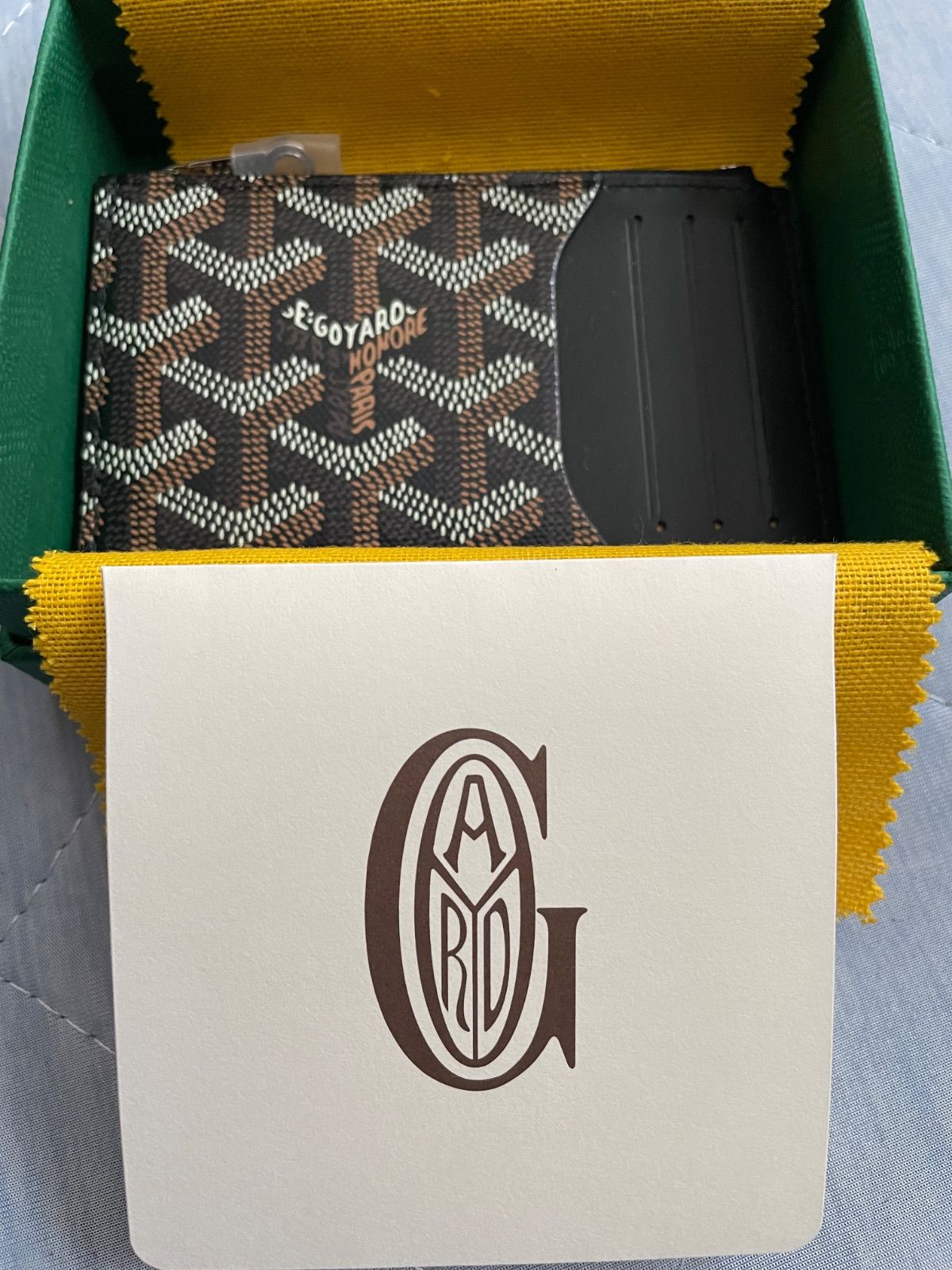 すぐ届く♪◆GOYARD◆ブルボン ジップ付きカードホルダー ロゴ org.jpg