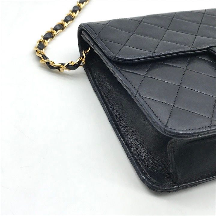 良品 CHANEL シャネル マトラッセ ココマーク ラムスキン プッシュ  